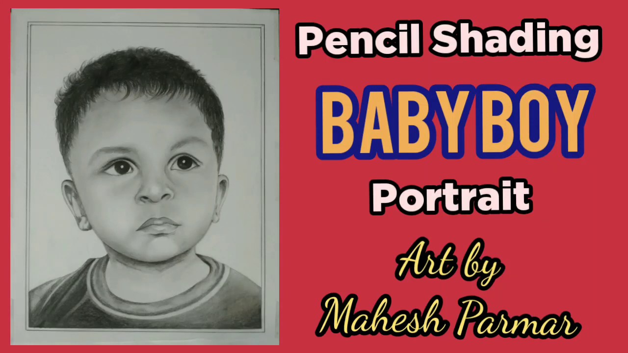 Pencil Shading Baby Boy Portrait for Beginners YouTube