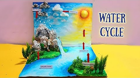 How to make 3D Water Cycle | Water Cycle for school Science project | Water cycle model by cardboard