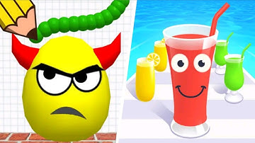 Satisfying Mobile Game - Juice Run | Draw To Smash - All Level Gameplay Walkthrough (Android iOS)