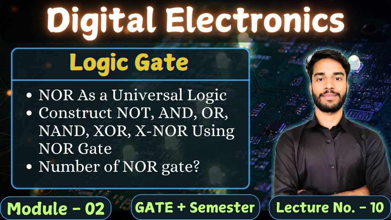 L-2.10 Implement NOT, AND, OR, NOR, XOR, XNOR Using NOR Gate | Digital ...