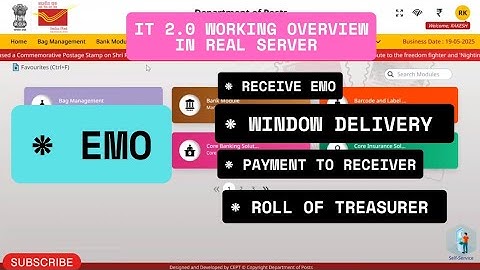 EMO - window delivery of emo in IT2.0 #postoffice #indiapost #EMO #windowdelivery