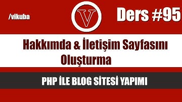 php ile blog site hakkımda ve iletişim sayfasını oluşturma