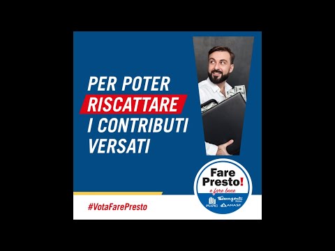 Per poter riscattare i contributi versati