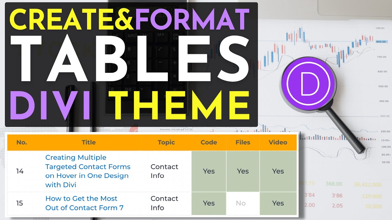 How to add format a table in divi theme youtube