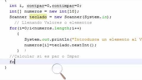 Programa que genera un Arreglo y muestra la cantidad de pares e Impares