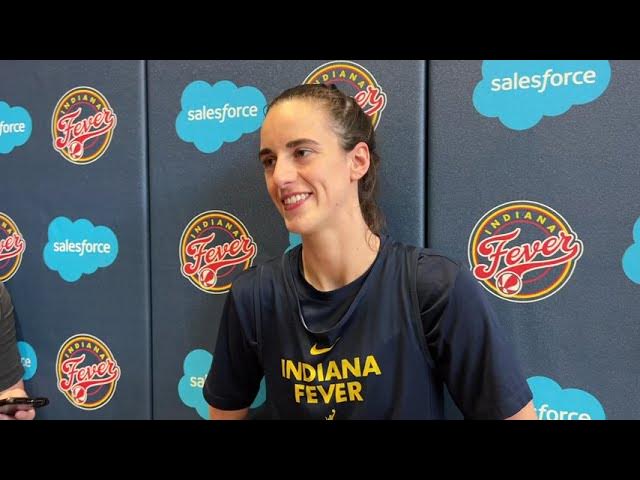 Caitlin Clark discusses Indiana Fever's Game 2 loss to Liberty — energy & effort needs to improve - YouTube