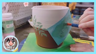 Underglaze/Silkscreen Decorations on Greenware Pottery // Pottery101