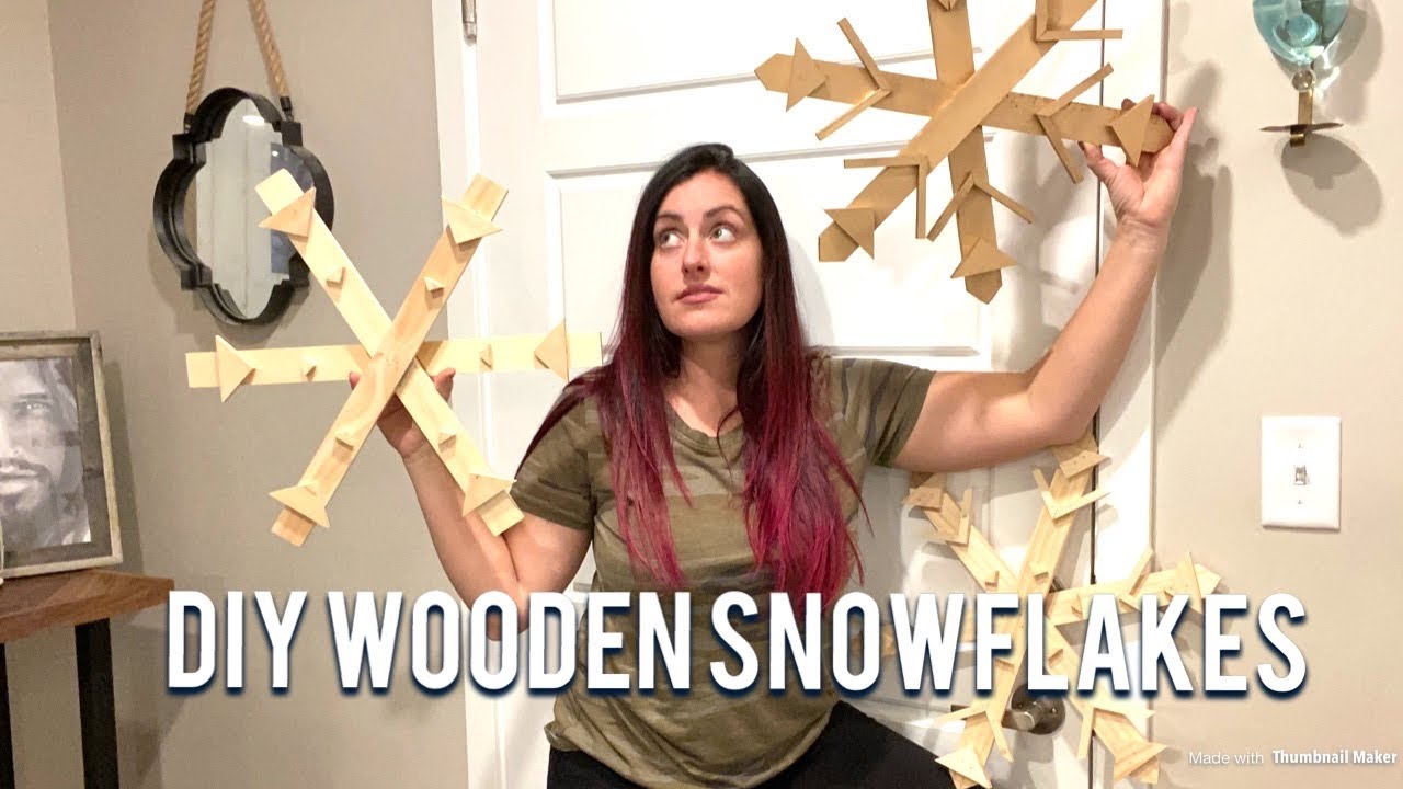 Wood Snowflake Decoration Made From Wood Shims < Craftidly