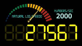 1 to 1,000,000 Natural Log Speed but you're on a 767