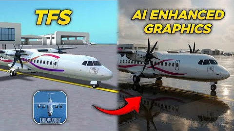 TFS vs AI ENHANCED GRAPHICS Comparison 😱 | Turboprop Flight Simulator 