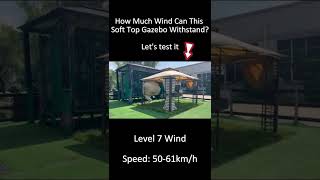 Wind Resistance Test on Sunjoy Soft Top Gazebo! #shorts #outdoorlifestyle #gazebo #backyard #diy screenshot 1