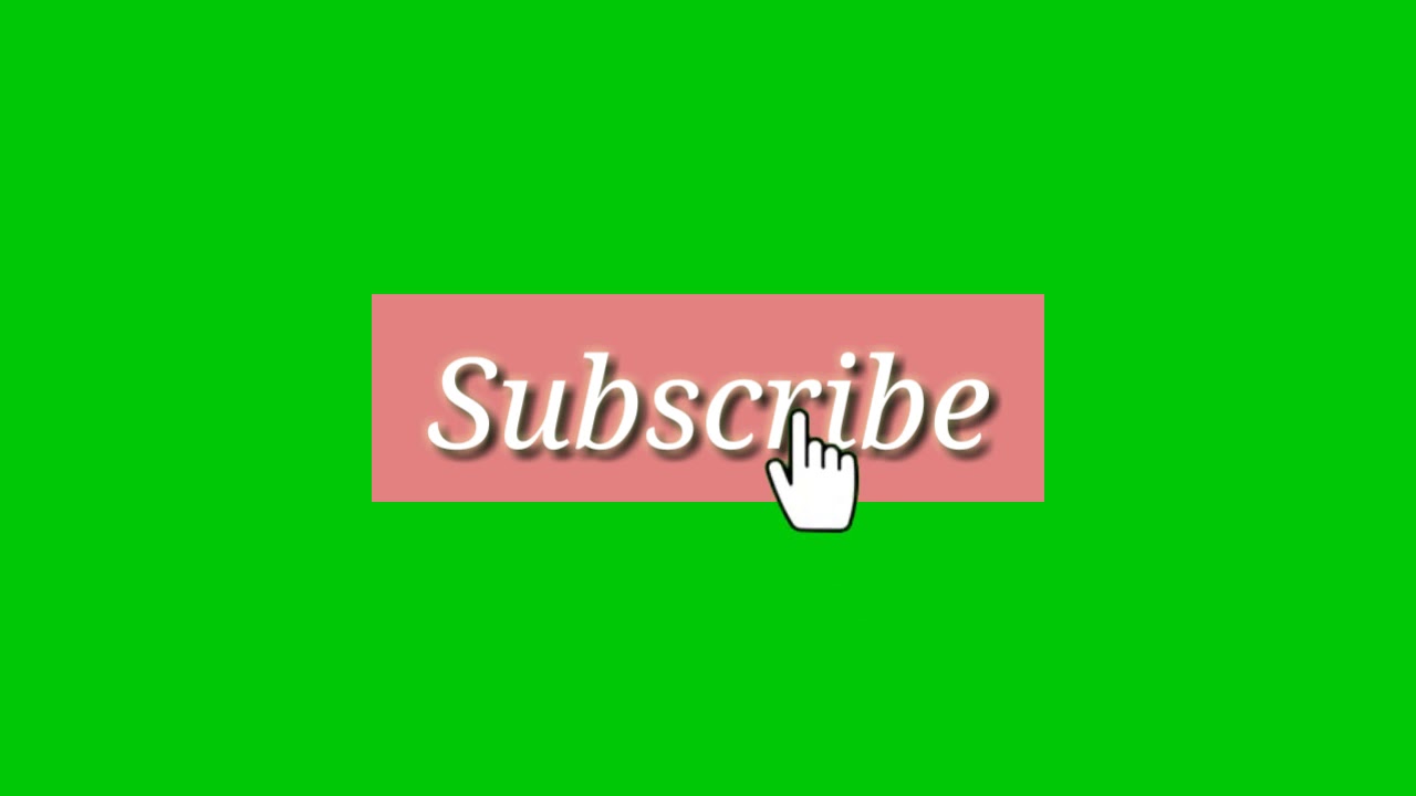 Pink Cute Girly Subscribe Click Button Green Screen Animation Overlay With Download Link Youtube