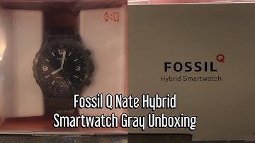 Fossil Q Nate Hybrid Smartwatch Gray Unboxing