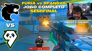 FURIA vs 9PANDAS - SEMIFINAL COMPLETA (Todos os Mapas) PARI Please 2023