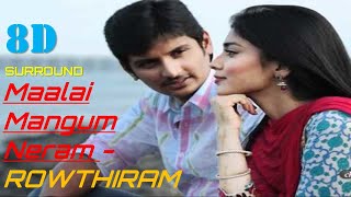 Maalai mangum neram - Rowthiram 8D lyrics video song