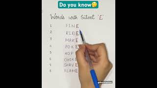 Words with Silent 'E' letter🤯🧐😲 @BrainGainbox #shorts #youtubeshorts #viral #shortsfeed
