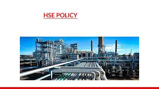 HSE POLICY - Health and Safety Policy - SAFETY POLICY DEFINITION