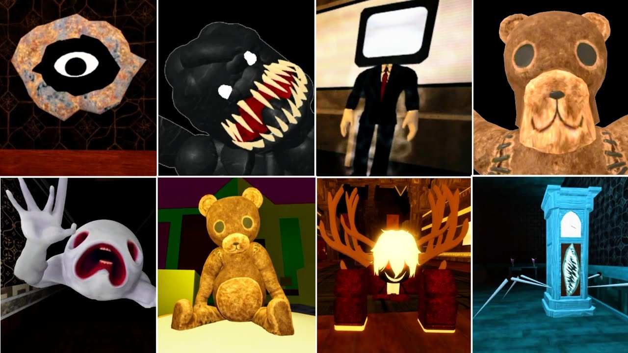 Roblox Floors Hotel All Entity Jumpscares Moments YouTube