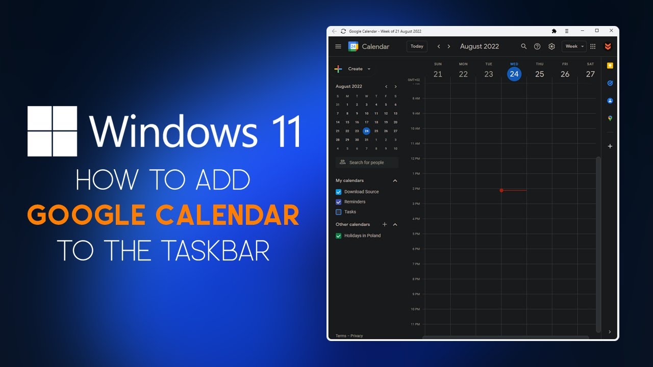 How To Pin Google Calendar To Taskbar Windows 11 prntbl