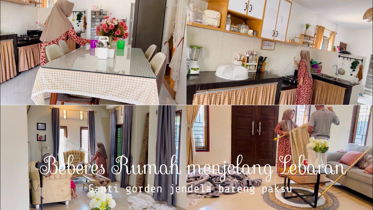 Kegiatan Rutin menjelang lebaran || Ganti Gorden Rumah Minimalis || Beres - Beres Rumah minimalis