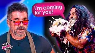 Crazy Indian Karate Master Nearly Smashes Simon Cowells Head On Bgt 2025