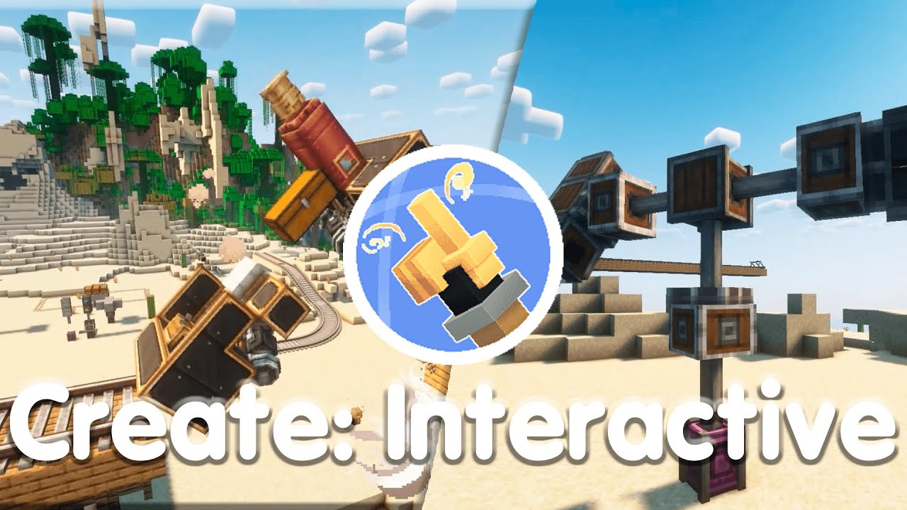 Minecraft Create Interactive Обзор на Create: Interactive 1.18.2 Интерактивные постройки из Create ...