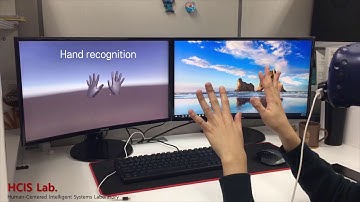 Message Events Triggered with Hand Gesture with Leap Motion and HTC Vive Pro