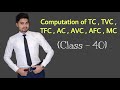 #40, Calculation of TC, TFC, TVC, AC, AFC, AVC and MC (Numerical)  Part 1 - Class XI