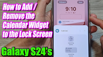 Galaxy S24/S24+/Ultra: How to Add/Remove the Calendar Widget to the Lock Screen