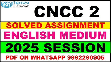 CNCC 2 solved assignment 2025 in English || cncc 2 solved assignment 2025 || ignou cncc2 2025