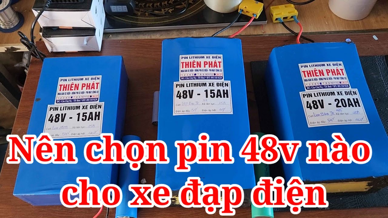 3 loại pin xe đạp điện hệ 48v giá từ 1,9tr nên chọn mẫu nào | xe điện thiên phát
