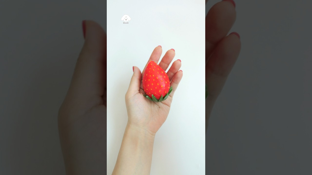 strawberry soap making🍓