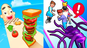 Sandwich Runner VS Alien Run - All Levels SpeedRun Gameplay Android iOS Ep1