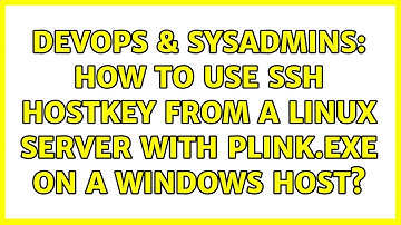 DevOps & SysAdmins: How to use ssh hostkey from a Linux server with plink.exe on a Windows host?
