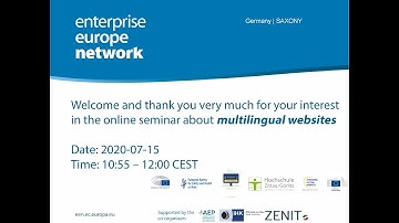 Online seminar about multilingual websites | Date: 2020-07-15 | Time:10:55 – 12:15 CEST