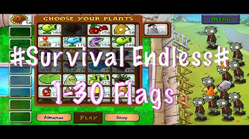 Plants vs Zombies Survival Endless 1-30 Flags (Android)