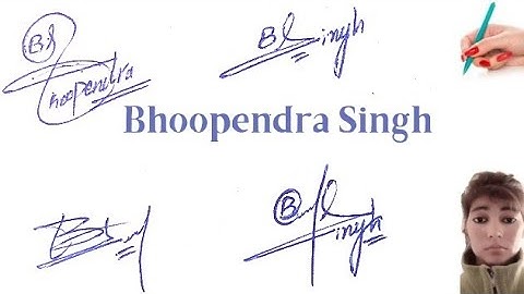 Bhoopendra Singh name signature with arooj