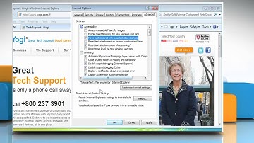 Internet Explorer® 8: How to set the cursor to follow the screen focus on Windows® Vista