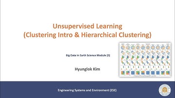 UVA CE6000 (Big Data in Earth Science Module): Unsupervised Learning (Clustering Intro)