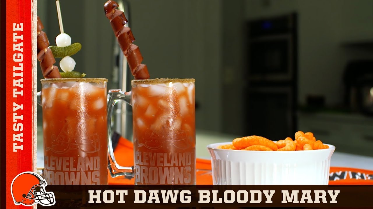 Hot Dawg Bloody Mary | Browns Tasty Tailgate - YouTube