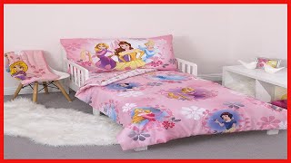 Disney Pretty Princess Toddler Bed, 4 Piece Set, Pink