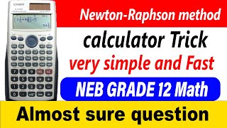 Most Important Question newton's raphson method grade 12 neb|Newton Raphson’s Method Nepali Class 12