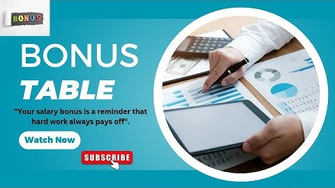 Excel Bonus Table: Calculate Employee Bonus Quickly!