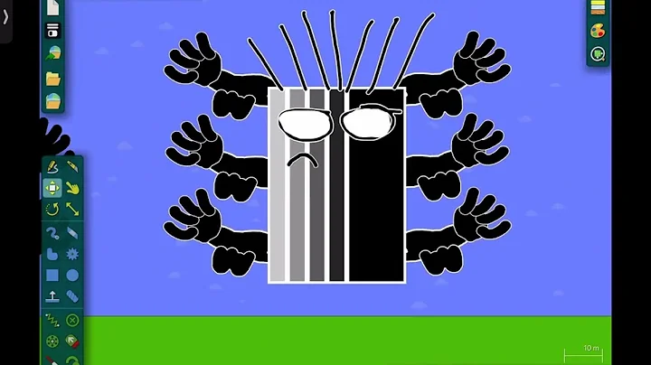 Uncannyblocks band different 10B-100B in algodoo