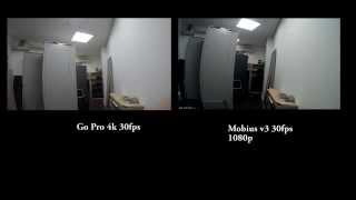 Comparison of 4K GoPro and Mobius in low light