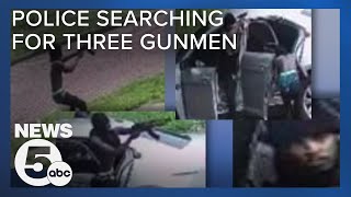 Police search for 3 gunmen who fired more than 40 shots, injuring 2 women