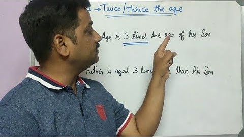 Lecture 2: Problems on Age !! Twice/Thrice concept!! by Sharan Sir!!