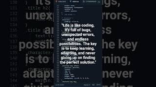 Life is like coding. #coding #codinglife #programming