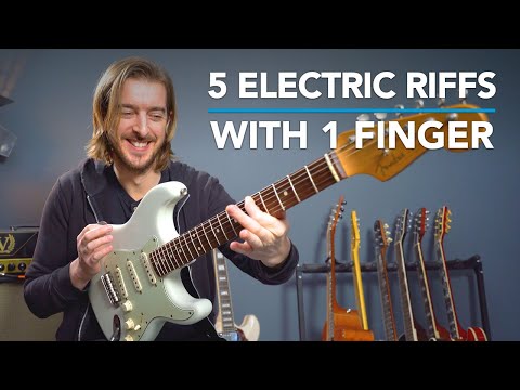 Play 5 ELECTRIC Guitar Riffs With 1 Finger