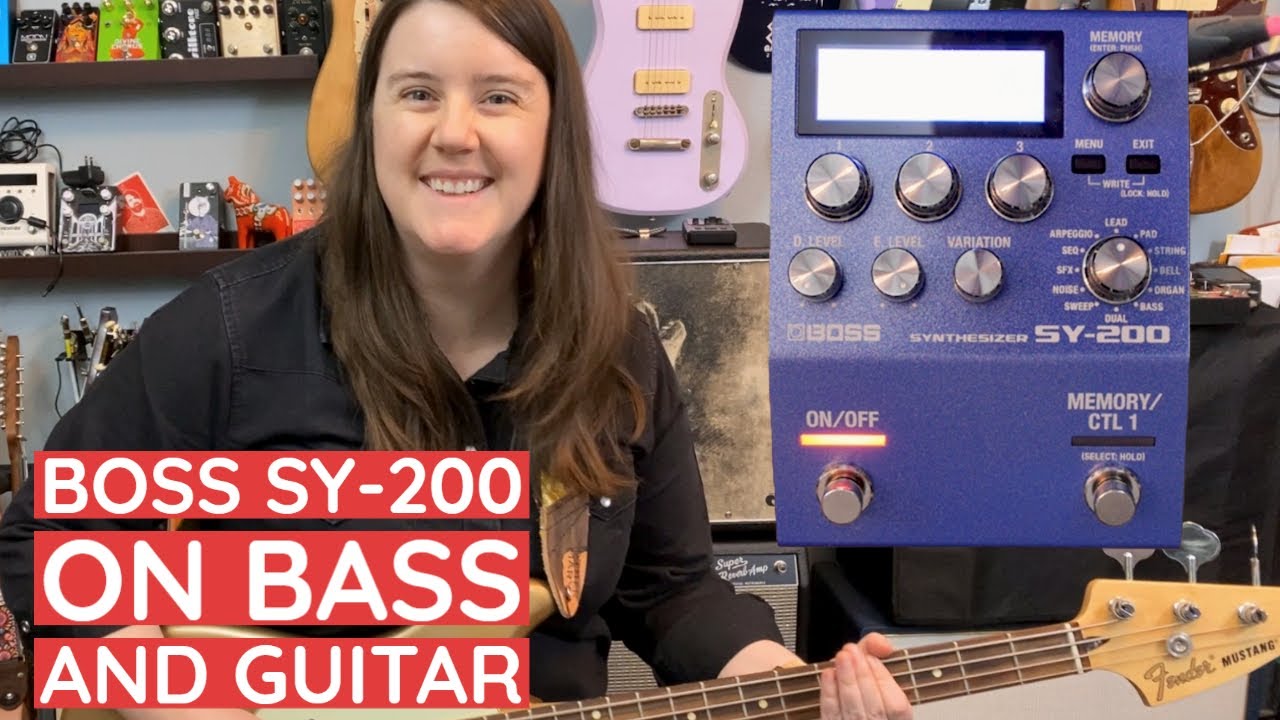 Boss SY-200 Guitar/Bass Synthesizer Pedal with Power Supply